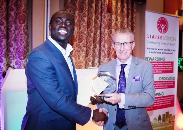 Philip Agyemang, Winner of Service in the Community and Alan Gibson, President of the Rotary Club of Basingstoke Deane