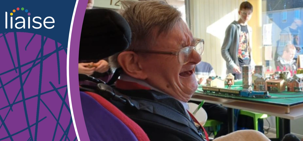 John taking part in a community social activity as part of his social engagement journey with Liaise