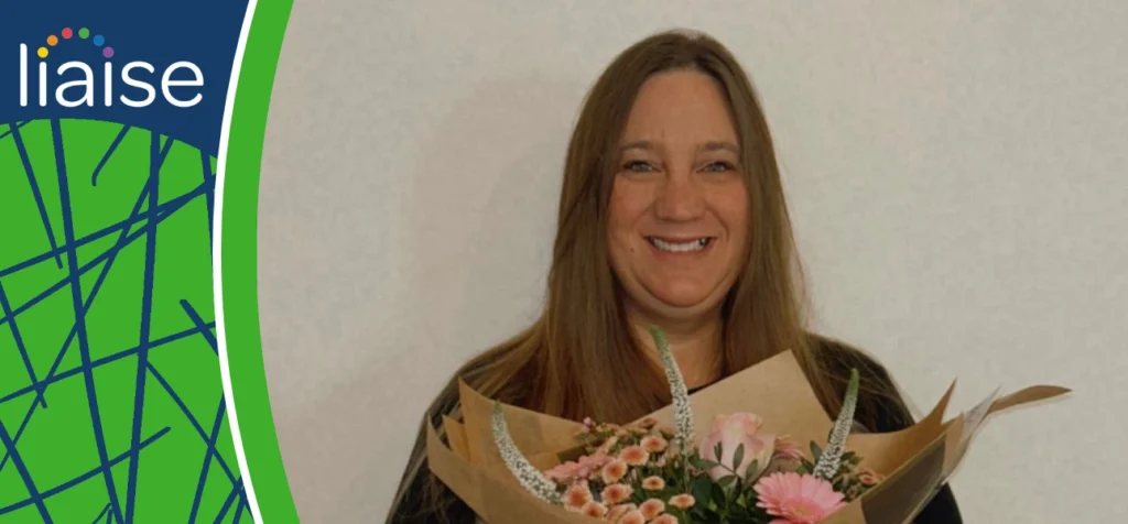 Paula celebrating 25 years of service at Liaise