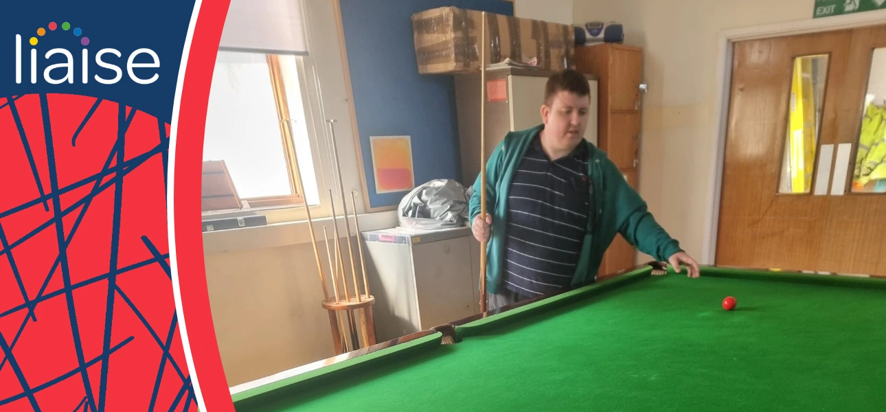 Harry enjoying life and building independence with Liaise at Oakdene House