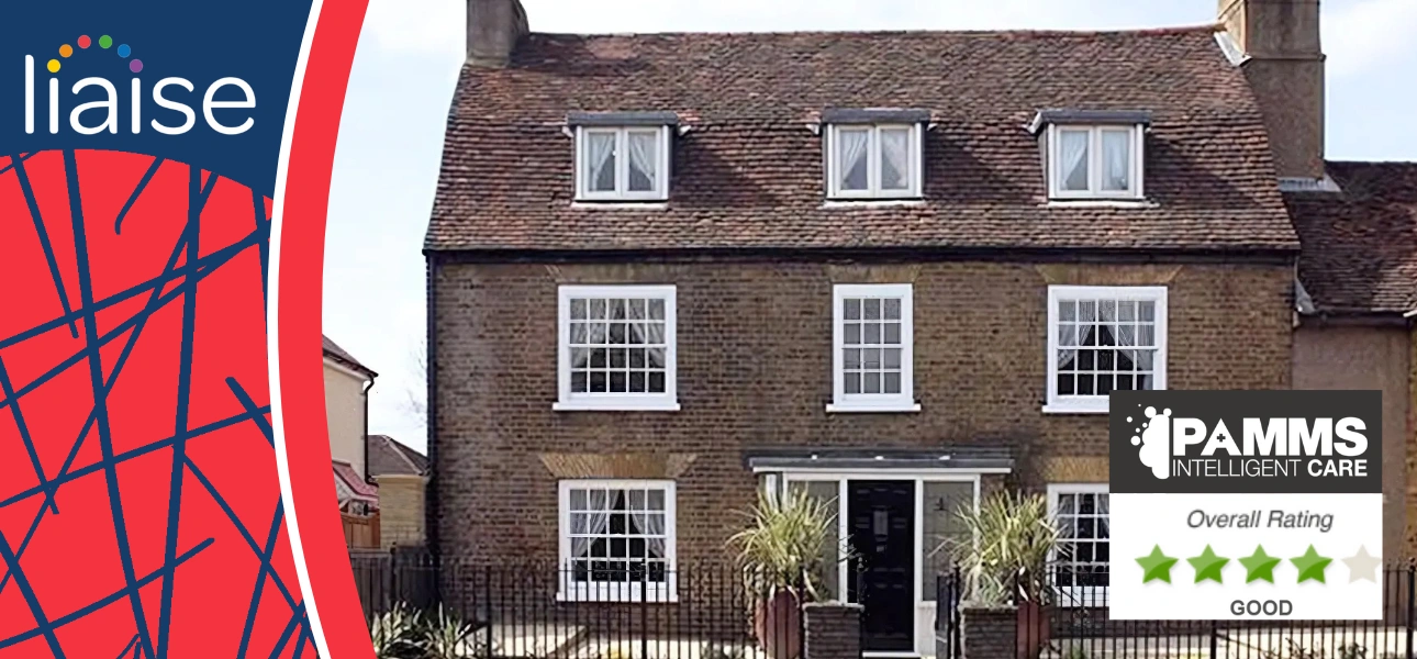 Residents and staff enjoying quality residential care at Crossbrook Court and Cottage with Liaise